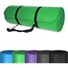 TALK-POINT Tappetino da yoga per fitness, antiscivolo, delicato sulle articolazioni, in schiuma NBR, 185 x 61 x 1,5 cm, con tracolla (verde)