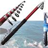 OISE ART STORE Trade Shop - Canna da Pesca Telescopica Spinning Traina Bolentino Leggera in Fibra 1,8 Mt