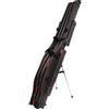 Generic Mikado - Custodia rigida per canna da pesca a 3 scomparti, con supporto, nero, 160 cm, 3 Fächer/UWD-06-160-3-GY, classico