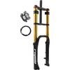 RUJIXU Forcella da 20 pollici Fat Fork Bike Air Suspension Forks per pneumatici grassi 4.0, viaggio 110 mm rimbalzo regolabile doppia spalla forcella anteriore 1-1/8 freno a disco QR 9 x 135 mm