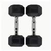 BOOMFIT Coppia di Manubri Esagonali 3kg | Pesi Palestra in Gomma per Allenamento a Casa | Set Manubri Professionali per Fitness, Pilates e Tonificazione | Antirotolamento con Impugnatura Ergonomica