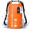 Brunelli Dry Bag - Zaino impermeabile, 25 l, colore: Arancione, Colore: arancione., Borsone da viaggio