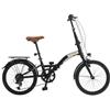 Via Veneto Bazam Via Veneto the Original - Bicicletta Pieghevole Folding Via 20" Cambio a 6 Velocità, Bici Retrò Vintage, Made in Italy, Nero Polvere di Caffè (Opaco) | VV739