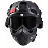 QJYZHAN Mich Airsoft Casco e Maschera, con guida laterale per NVG Mount con occhiali rimovibili e regolabili CS Casco Set