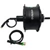 Hallomotor Motore con mozzo a cassetta posteriore DC senza spazzole 8FUN 36V 48V 500W 175mm/190mm per Fatbike (48V 500W, Dropout Width:190MM)