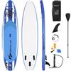 COSTWAY SUP Gonfiabile Adulti 305/335 cm, Stand Up Paddle Gonfiabile con Pinne, Leash, Pagaia, Pompa, Kit di Riparazione e Borsa, Carico Massimo 120 kg (Rosa, 335 x 76 x 16 cm)