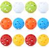 Agatige Palline di plastica Cave da 72 mm per Pratica da Golf, Palline Colorate con Flusso d'Aria Cavo per Pratica da Golf a 26 Fori per Allenamento con Swing da Golf
