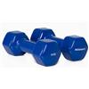 BOOMFIT Coppia di manubri in vinile per bodybuilding | Pesi da 1-5 kg | Kit Altere Fitness per uso domestico per donne e uomini | Antiscivolo per pilates e palestra (Nero, Set 2 x 5Kg)