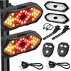 AwnsIMfreien Luci per scooter elettrici, 2 set Fanale posteriore per bici con indicatori di direzione Indicatori di direzione per scooter elettrico a distanza senza fili Sfarfallio impermeabile ricaricabile trami