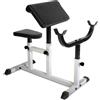 Physionics Hntlb09- Banco Di Biceps Curl Con Braccioli E Seduta Regolabili