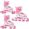 Raven, Princess, Pattino da Ghiaccio 2 in 1 o 3 in 1 da Bambini, Pattini in Linea, triskates, 30-33 (19,5cm-21,5cm)