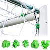 Adrenaline Ganci in Nylon per Reti Porte da Calcio e Calcetto in Alluminio, Ganci Reggirete a Innesto per Fissaggio Rete, Accessori per Porte Calcio, Colore Verde, 100 pz