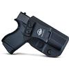 PoLe.Craft IWB Tactical KYDEX Gun Holster Pistola Softair Fondine Fits: Glock 43 43X Pistol Case Inside Concealed Carry Holster Guns Accessories (Black, Left Hand Draw (IWB))