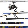 globe fishing Canna da Pesca CARPFISHING LBS 3 MT.3,60 + Mulinello Carpa Runner