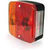 RMS Fanale/Faro Posteriore Quadrato Carrello Appendice - Rimorchio - Roulotte + LAMPADINE