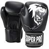 Super Pro Combat Gear Super Pro Guanti da boxe unisex per adulti Warrior, nero/bianco, 10 oz