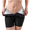 Nihexo Women Sweat Sauna Pants Thermal Body Shaper Waist Trainer, Sauna Sweat Shapewear High Waisted Shorts, Workout Sweat Sauna Suit, Adjustable Waist Slimming Leggings