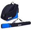 BESTIF - Borsa da Sci e per Scarponi Fino a 175 cm, Impermeabile, Nera/Blu, Con Tracolla, Resistente Agli Strappi