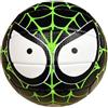 Mikado Sport Pallone da Calcio con Design Ragnatela, Nero Verde Marrone, Motivo Occhi Grandi