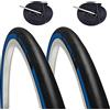 ECOVELO 2 COPERTONI BICI CORSA 700X23C (23-622) + CAMERE PNEUMATICI 170 TPI PIEGHEVOLI ANTI-FORATURA X BDC RACING GARA (48 mm, Valvola Presta Francese)