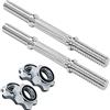 FLOBALIT Coppia di Manubri Lunghezza 30cm Diametro ø 25mm 1 Chiusure a vite spin-lock Pesi Palestra home fitness Corto Per Dischi da 1 25 e 28 mm