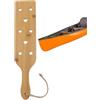 Dmuzsoih Pagaia per Canoa in Legno, Pagaia in Legno | Pagaia per Kayak con Fori per Flusso d'Aria da 13,3 Pollici | Pagaie in Legno con Impugnatura ergonomica, Strumenti marini, Albero Robusto per