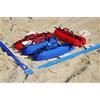 Marko II Volleyball Competizione Kit Linee di Campo Beach Volley 16x8m x 5cm Ufficiale Segnalettica Deliminatori di Beachvolley (Blu)