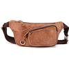 I0I&I0I Marsupio da uomo, multifunzionale in vita all'aperto e petto borsa, borsa sportiva monospalla in pelle nabuk uomo, Marrone, large,