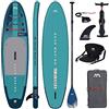 CampSup Aqua Marina - Tavola gonfiabile Sup Board Stand up Paddle Aquamarina, confezione completa, 320 x 81 x 15 cm (beast + sedile kayak)