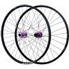 LSRRYD Freni A Disco Ruote Anteriori E Posteriori Per Mountain Bike 26 27.5 29 Pollici Cerchio A Doppio Strato, Set Di Ruote Con Perno Passante 15x110/12x142mm, Cassetta 8/9/10/11/12 Velocità(Black B,27.5)