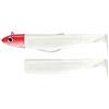 Pescasubito.com Soft Minnow Combo Black 8,5Cm 12Gr Testa Rossa Shad Pesca Spinning Spigola Esca Artificiale Gomma