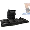 FFitness Pesi per Riabilitazione di Polsi, Mani, Caviglie, Polpacci 2 x 3 kg Regolabili