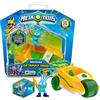 METAZELLS Imc toys Catapult-Trike Arancio + Personaggio Hoppy S1, Veicolo collezonabile una palla esplosiva con 1 Personaggio, 1 Carta e 1 Leaflet +3 Anni
