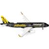 Herpa modello di aereo Eurowings Airbus A320 BVB Mannschaftsairbus (2025), in scala 1:200, modello di aereo, pezzo da collezione, miniatura deco, statuetta con supporto in metallo