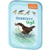 moses 9863 Expedition Natur Quartetto Uccelli Gioco di Carte per Bambini Gioco da Viaggio in Scatola di Latta Compatta da Viaggio, Gioco Bambini A Partire dagli 8 Anni in su, Bianco