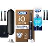 Oral-B Spazzolino Elettrico iO 5 Nero con 3 Testine + 2 Testine Oral B di Ricambio iO Series Ultimate Clean Nere, 1 Spazzolino Elettrico e 5 Ricambi Spazzolini Elettrici, Custodia da Viaggio