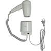 LAVACUR Asciugacapelli con supporto da parete PUSH-PRO - con interruttore di sicurezza per hotel - 8009