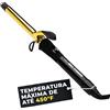 MQ Professional MQ Hair - Ferro arricciacapelli professionale con morsetto, doppia tensione, finitura da salone, riscaldamento ultraveloce, styler versatile, cinque impostazioni di temperatura, titanio dorato, 32 mm