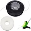 SilverChry Alluminio Testa Decespugliatore, con Filettatura Sinistra M10, Testa Filettata Easy Load & Go Adatta Tosaerba Nylon 2,4mm 30m (Colore Della Corda Casuale), Testina Falciante (Nero)