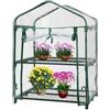 Avilia Serra da Balcone e Giardino a 2 Ripiani con Copertura Removibile - Compatta 69x49x93 cm, Montaggio Facile, Struttura Durevole e Resistente per Piante, Fiori