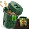 Biigdan 8L Sotterraneo Compostiera da Giardino con Coperchio,PVC Compostiera con Fori di Ventilazione,Organico Lombricompostiera Migliorare il Terreno, per Piante,Giardini,Aiuole,Cortili