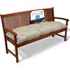 Beautissu Cuscino per panche Flair BK ca.120x50x10 cm soffice e Comodo - per panchine da Giardino e dondoli - Beige