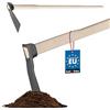 KOTARBAU® Zappa da giardino 23 cm con manico 120 cm in legno, zappa da giardino per trapiantare e diserbo, attrezzo da giardino manuale