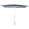 Milani Home s.r.l.s. Ombrellone da Giardino 2 X 3 Palo Centrale Telo Grigio per Esterno Ristorante Gelateria Bar Hotel Albergo