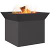 vidaXL Focolare Nero 50 x 50 x 40 cm Acciaio, Focolare per Giardino e terrazzo, Riscaldamento Outdoor, Stile Moderno, Struttura in Acciaio, Calore all'aperto
