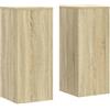vidaXL Supporti per Piante 2 pz Rovere 30x30x70 cm in Multistrato, Supporto per Fiori, Porta Fiori, Supporto per Piante da Interno, Porta Piante