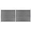 vidaXL Set Pannello di Recinzione in WPC 353x146 cm Grigio