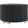 vidaXL Copertura per mobili Nero 157 x 157 x 85 cm Tessuto Oxford 210D, Giardino e Terrazza, Rotondo e Moderno, Materiali Resistenti all'UV, Impermeabili, Protezione Esterna