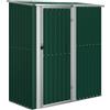 vidaXL Casetta da Giardino Verde 180,5x97x209,5 cm in Acciaio zincato