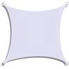 Hiseng Tenda a Vela Ombreggiante Impermeabile Quadrato, Rettangolo Vele Parasole da Giardino Protezione Raggi UV 95% Telo Ombreggiante Terrazzo Telo Ombra Tenda da Sole (Bianco,2.5x2.5m)